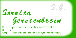 sarolta gerstenbrein business card